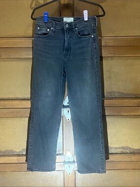 Everlane Washed Black Straight-Leg Jeans